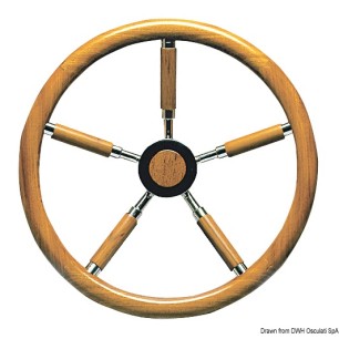 Barres roue + cercle teck, branches recouvertes teck Ref 45.167.50
