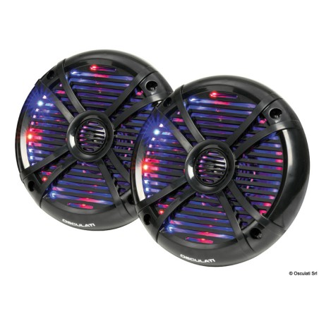 Paire d'enceintes deux voies + LEDs multicolores programmables| EAN 8033137118869 Ref 29.747.04