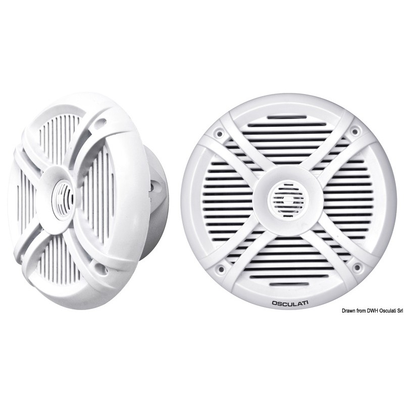 
Hautparleurs 2 voies LED-RGB programm. 6,5 blanc 
