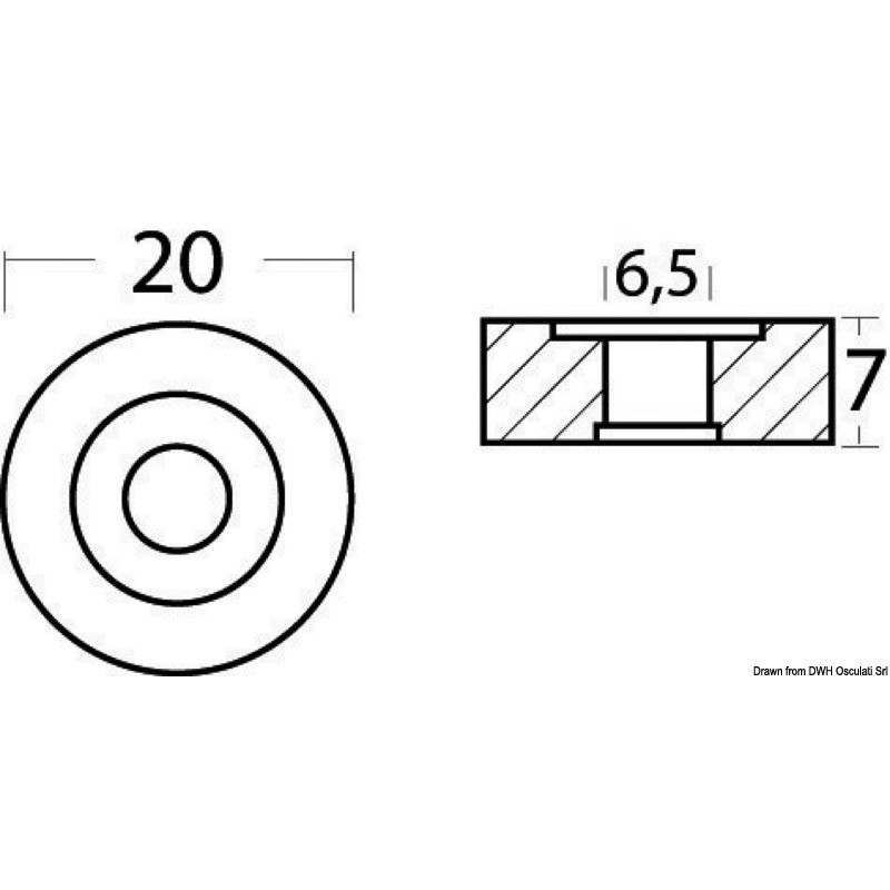 
Rondelle aluminium 20x7 mm 
