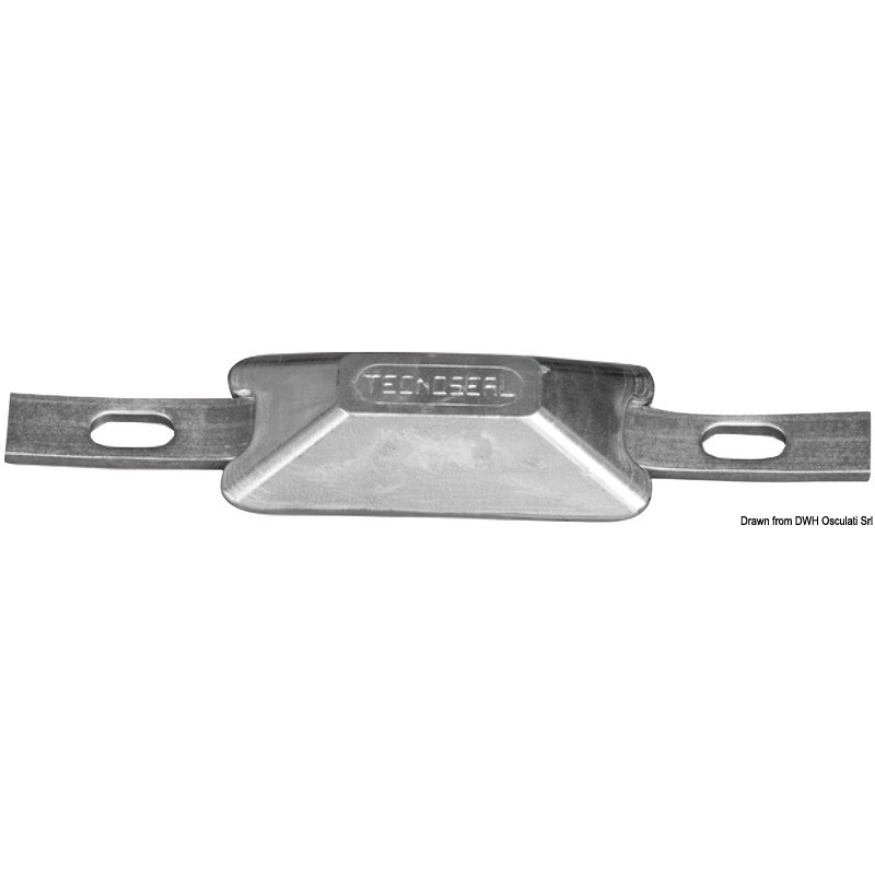 
Anode rectangulaire avec encoche 127x60x25 mm 
