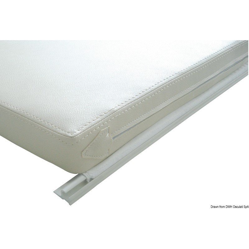 
Liston en PVC blanc p. voiles légers barre 4 m 
