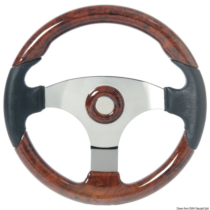 
Volant Technic noir/bois madré 350 mm 
