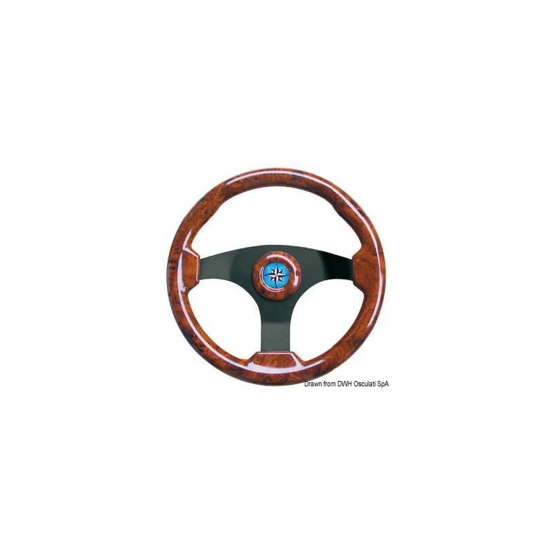 
Volant Technic carbon-look/bois madré noir 350 mm 
