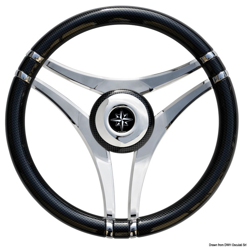 
Volant IMPACT carbon branches inox Ø 350 mm 
