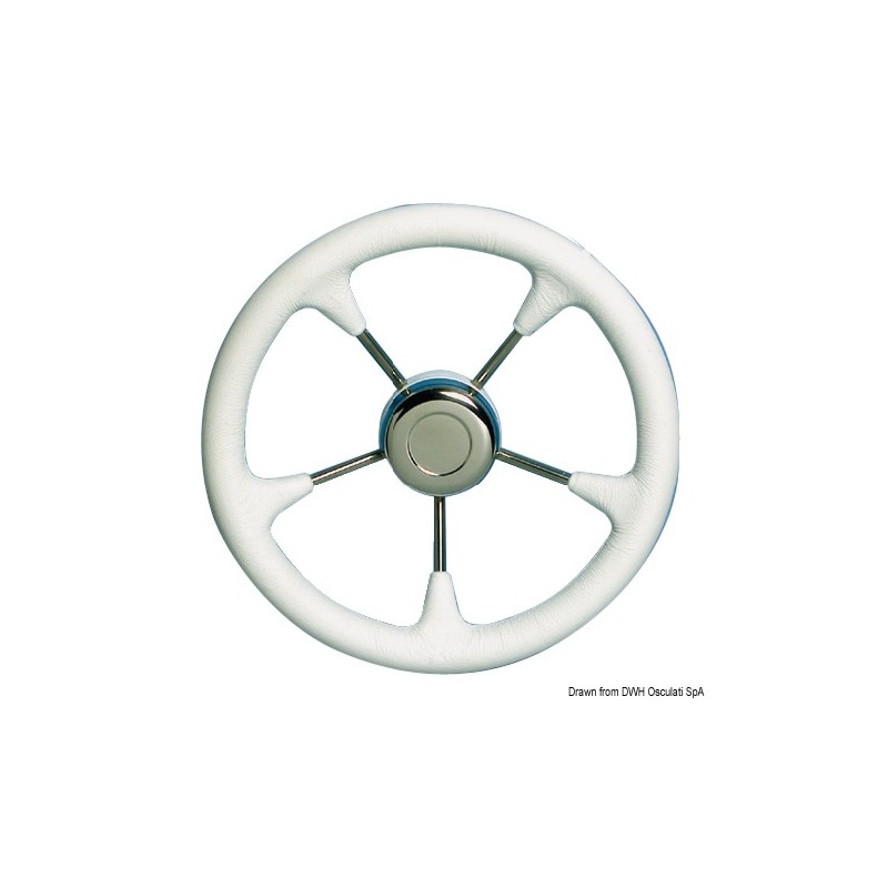 
Volant polyuréthane branches inox Ø 280 mm blanc 

