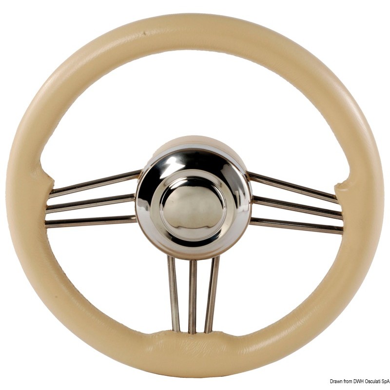 
Volant inox+polyurethane crème 350 mm 
