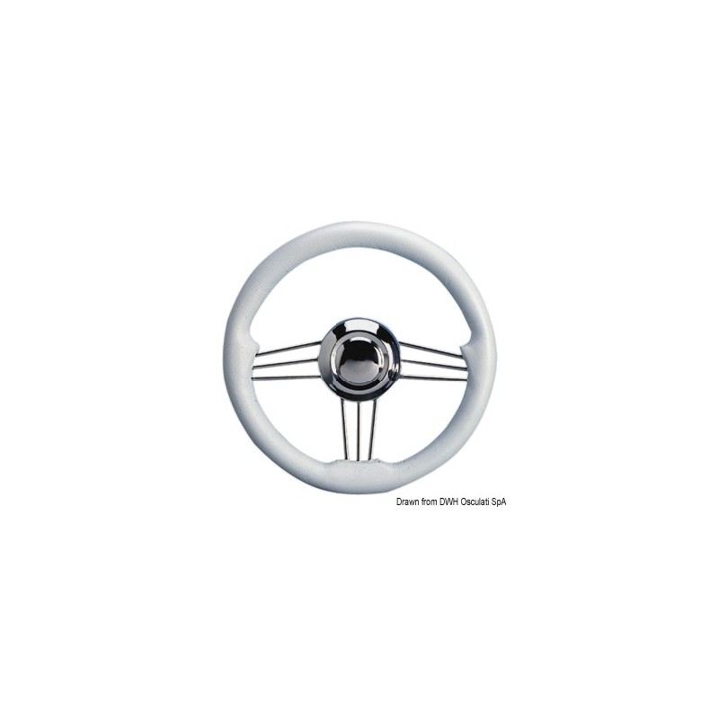 
Volant inox+polyurethane blanc 350 mm 
