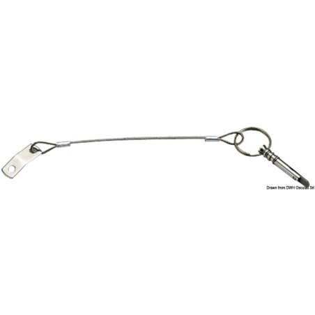 Plaque inox Ø 6 mm + câble inox Ø 1,6 mm + broche inox| EAN 8033137006371 Ref 46.116.29