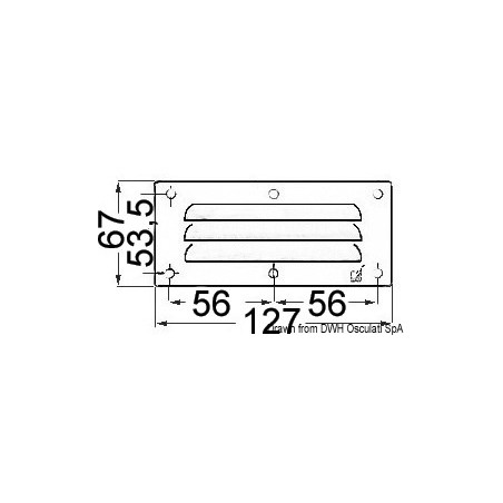 Grilles d’aération rectangulaires| EAN 8033137006937 Ref 53.021.08