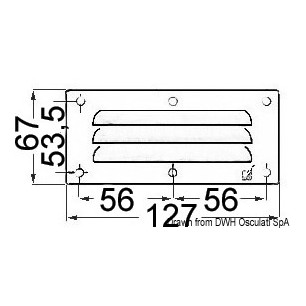 Grilles d’aération rectangulaires| EAN 8033137006876 Ref 53.021.02