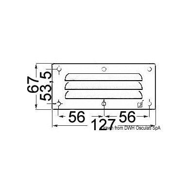 Grilles d’aération rectangulaires| EAN 8033137006876 Ref 53.021.02