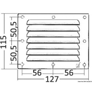Grilles d’aération rectangulaires| EAN 8033137006869 Ref 53.021.01
