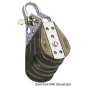 
Poulie sur billes triple avec manille 10x38mm 
