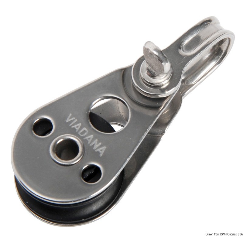 
Poulie simple inox p. câble acier 25x4 
