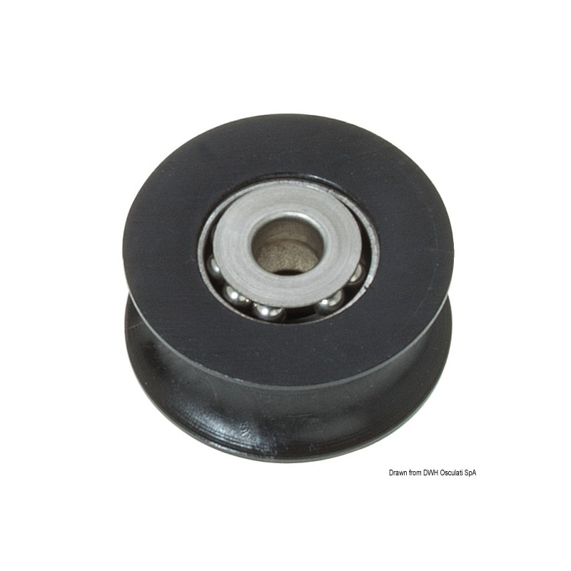 
Poulie en Delrin billes inox 44 mm Ø 14 
