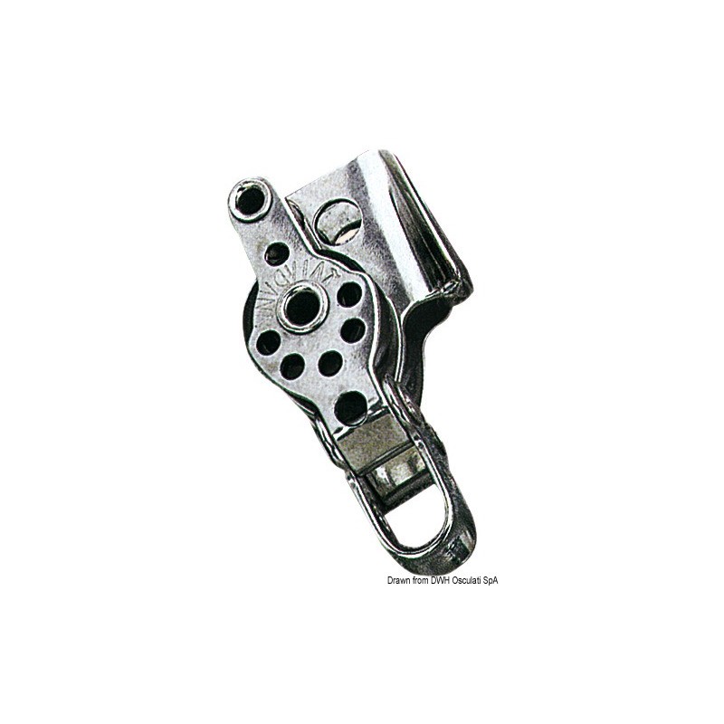 Poulie double inox avec ringot et coinceur 17x5
Poulie double inox avec ringot et coinceur 17x5