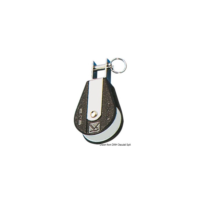 
Poulie simple attache fixe en U tournante B 
