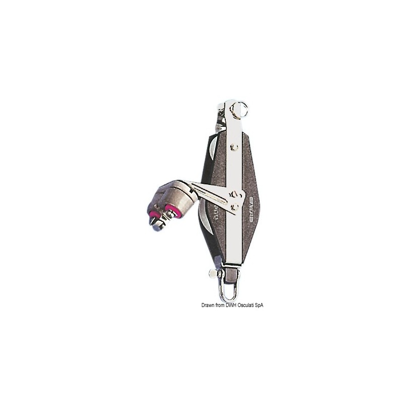 
Poulie double  violon avec coinceur B avec ringot
