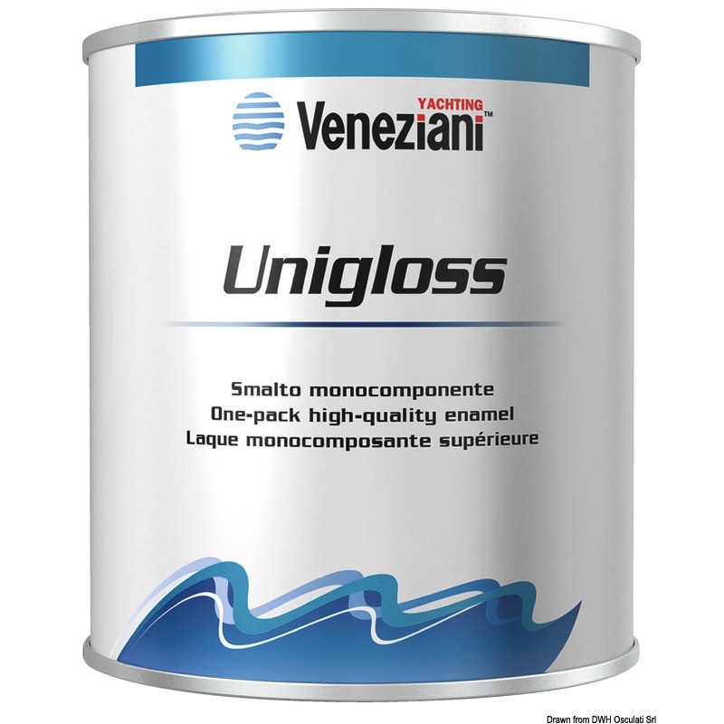 
Peinture VENEZIANI Unigloss bleu fond marin 0,5 l 
