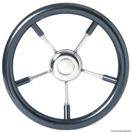 Volant carbon-look carbone 350 mm  Ref 45.130.35