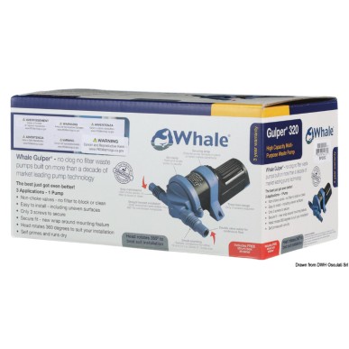 Pompe WHALE Gulper 320 12 V retail | EAN 8033137206146 Ref 16.156.15