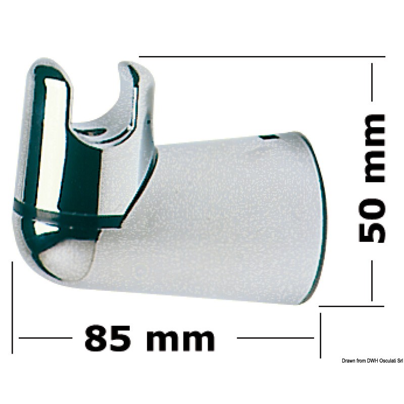 
Support douche orientable p. cloisons 
