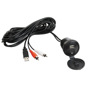 Câble USB-AUX supplément.+ façade étanche | EAN 8033137118166 Ref 29.530.08