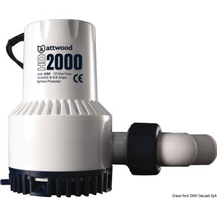 Pompe de fond de cale Attwood Heavy Duty 24 V 3,5 A | EAN 8033137096037 Ref 16.505.24