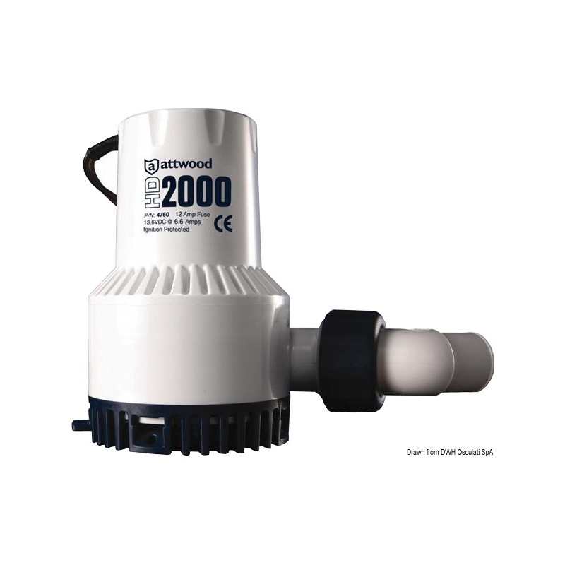 
Pompe de fond de cale Attwood Heavy Duty 12 V 6,6 A  
