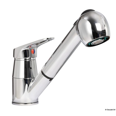 Mitigeur monocommande avec douche extractible Olivia à flexible 120 cm. Réf Osculati 17.019.00 EAN 8033137096662