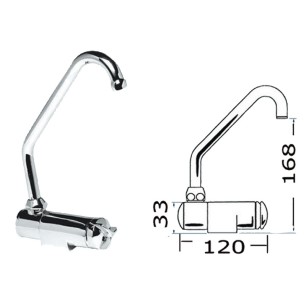 Robinet pivotant série Star haut eau froide/chaud | EAN 8033137096754 Ref 17.049.00