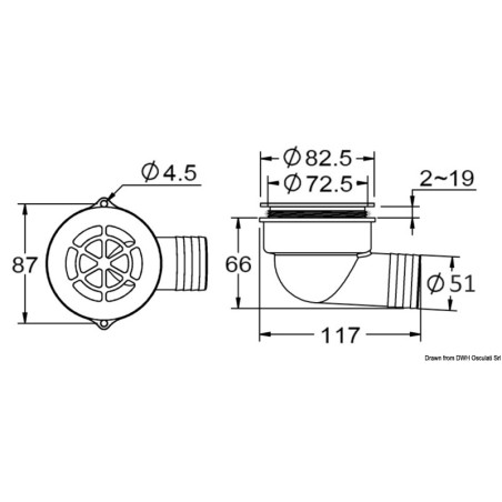 Evacuation cockpit 90+ + non-retour ø 2" | EAN 8033137206566 Ref 17.126.02