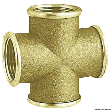 Raccord croix laiton femelle 3/4" | EAN 8033137099595 Ref 17.231.02