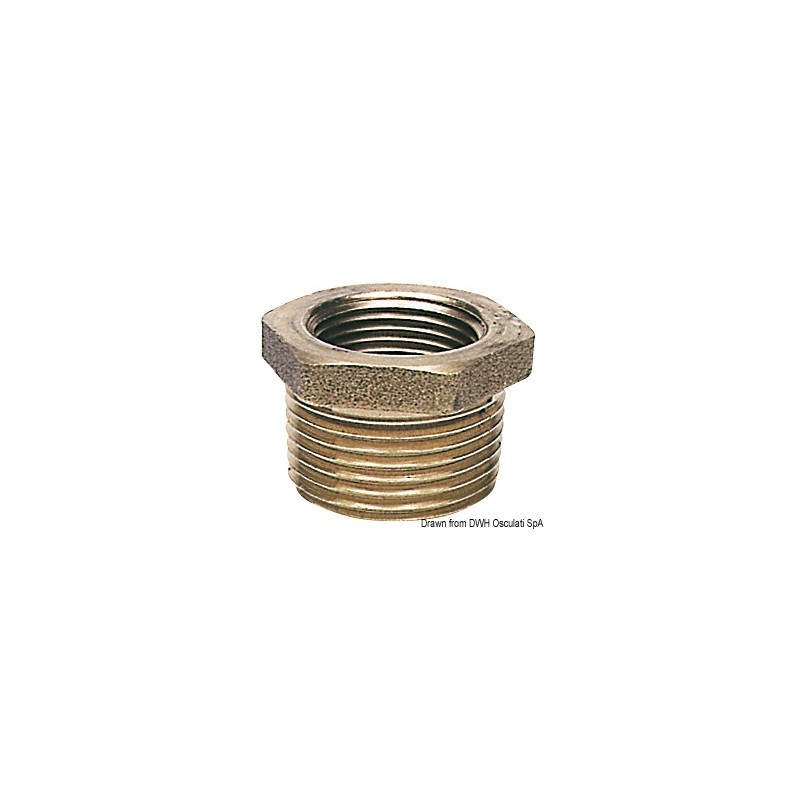 
Réduction laiton mâle/femelle 1"1/4 x 1" 
