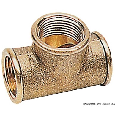 Raccord T laiton 1" | EAN 8033137101236 Ref 17.317.03