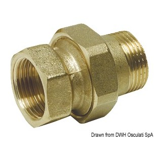 Raccord 3 pièces droit 1/2 " | EAN 8033137100383 Ref 17.273.01