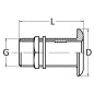 
Passe-coque laiton chromé 3/8" 
