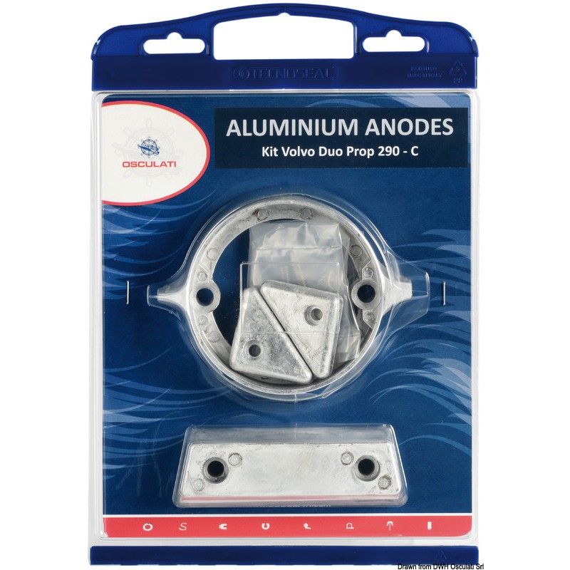 
Kit anode pour moteurs Volvo 290 DP aluminium 
