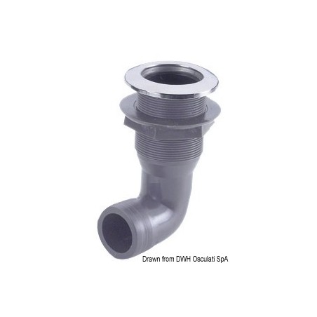 Passe-coque nylon 3/4" 20mm tête inox embout 90+ | EAN 8033137102295 Ref 17.328.34