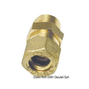 Raccord compressin laiton droit mâle 10mm x 1/4" | EAN 8033137102653 Ref 17.408.02