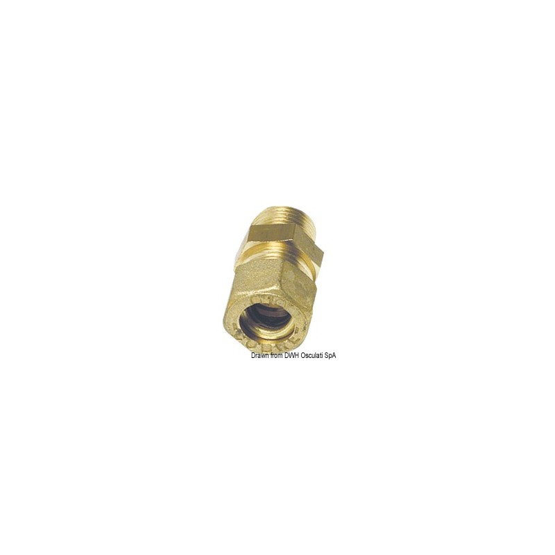 
Raccord  compressin laiton droit mâle 10mm x 1/4" 
