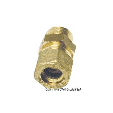 Raccord compressin laiton droit mâle 10mm x 1/4" | EAN 8033137102653 Ref 17.408.02