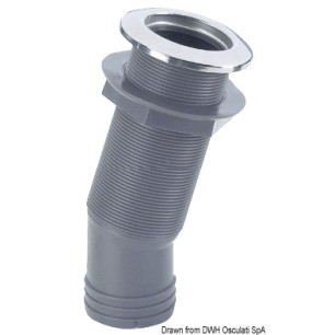 Passe-coque 15+moulule front.inox poli 38mm 2"1/4 | EAN 8033137002960 Ref 17.329.06