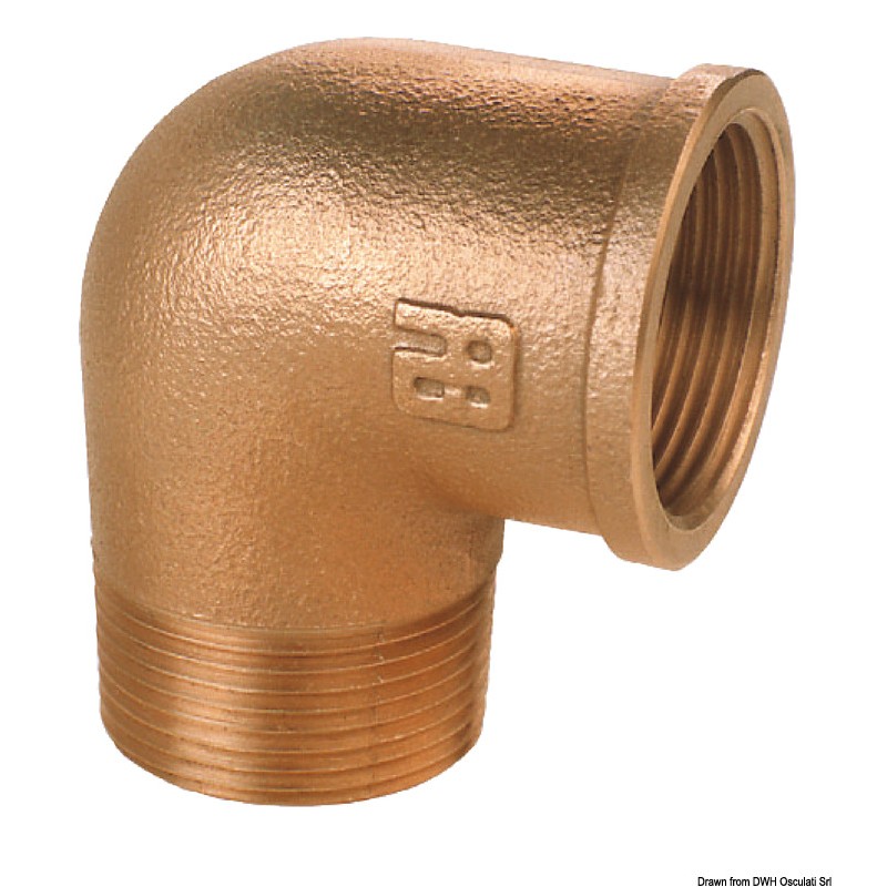 
Raccord coudé 90° en bronze F-F GUIDI 1/4" 

