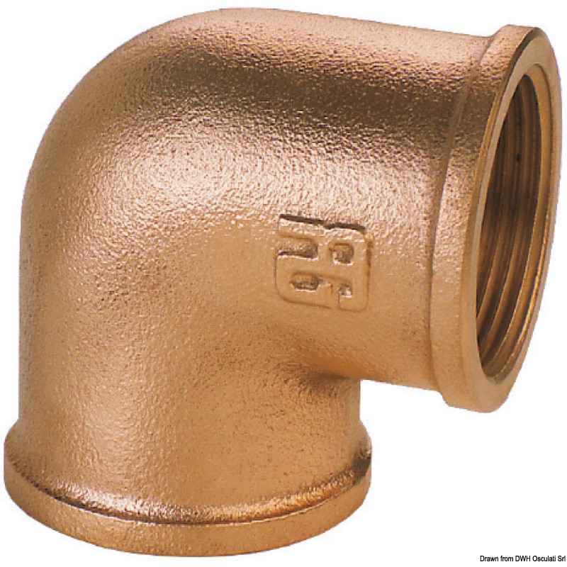 
Raccord coudé 90° en bronze F-F GUIDI 3/4" 
