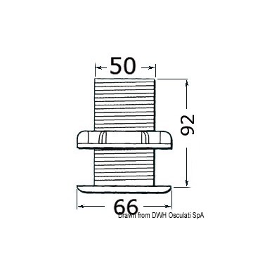 Raymarine M78713-PZ thruhull depth  Ref 29.600.13