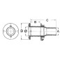 
Passe-coque AISI 316 3/8" x 15 mm 
