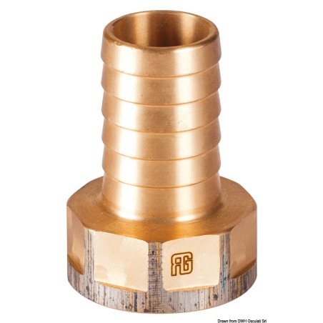 Embout femelle bronze GUIDI 1/2" x 20 mm | EAN 8033137207495 Ref 17.569.02