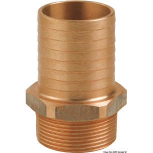 Embout mâle bronze GUIDI 1/2" x 16 mm | EAN 8033137207372 Ref 17.568.09